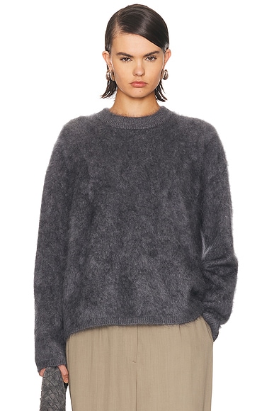 Lisa Yang Natalia Sweater in Graphite Brushed