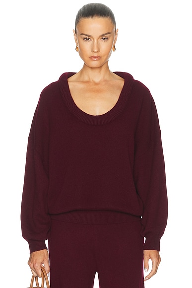 Lisa Yang Doria Sweater in Deep Plum