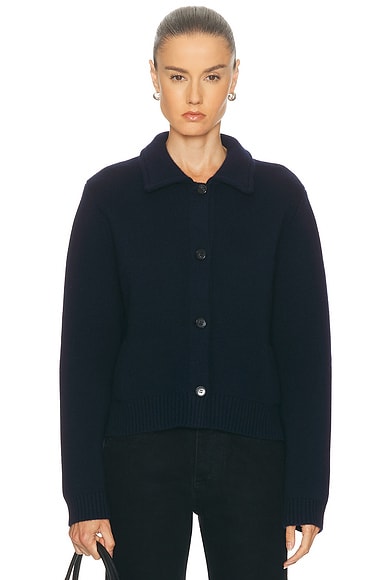 Lisa Yang Lynna Cardigan Jacket in Navy