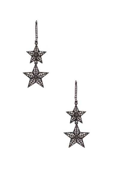 Double Pave Star Earrings
