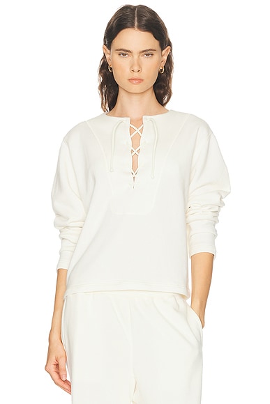 Daphne Lace Up Sweater