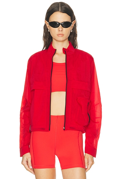Literary Sport Celeste Packable Jacket in Scarlet