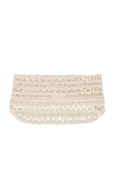 Magda Butrym Crochet Visor in Cream