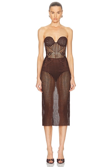 Strapless Crochet Dress