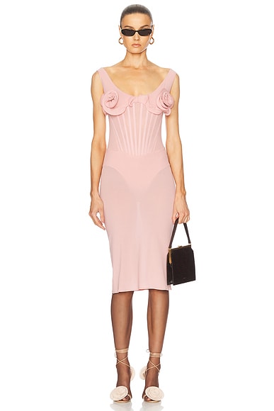 Magda Butrym Bustier Midi Dress in Pink