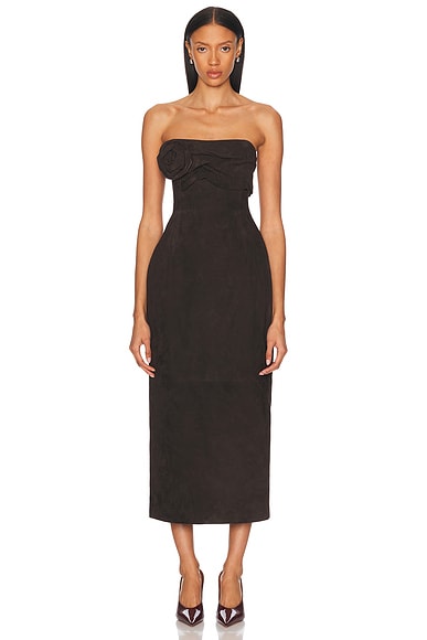 Strapless Ruched Dress