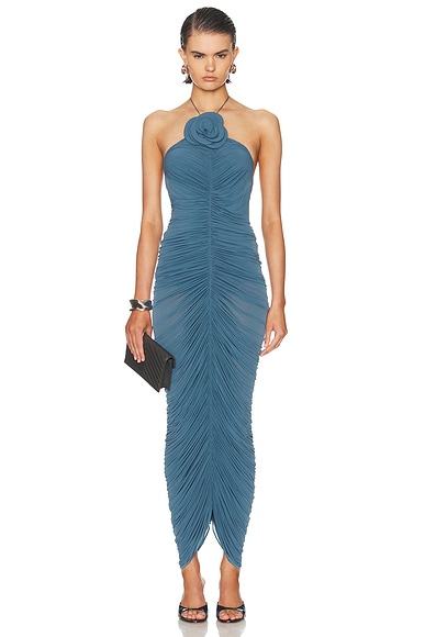 Ruched Halter Dress