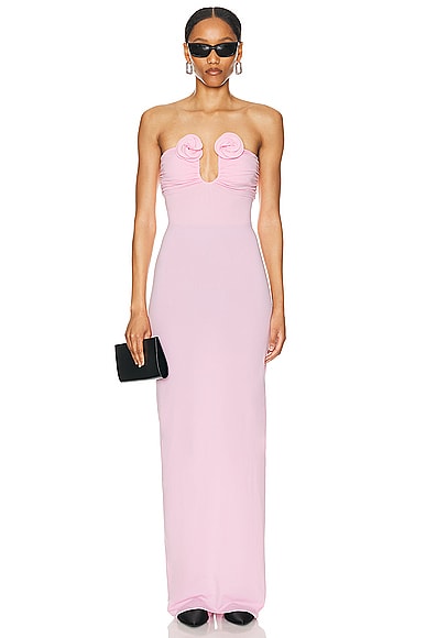 Magda Butrym Strapless Maxi Dress in Pink