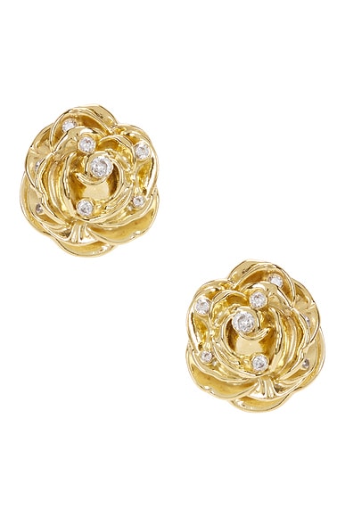 Magda Butrym Rose Earrings in Gold