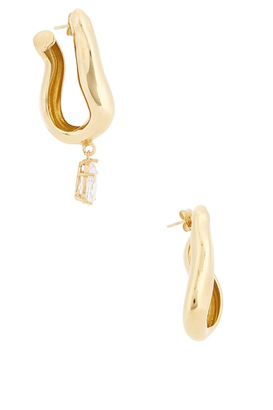 Magda Butrym Drop Crystal Earrings in Gold