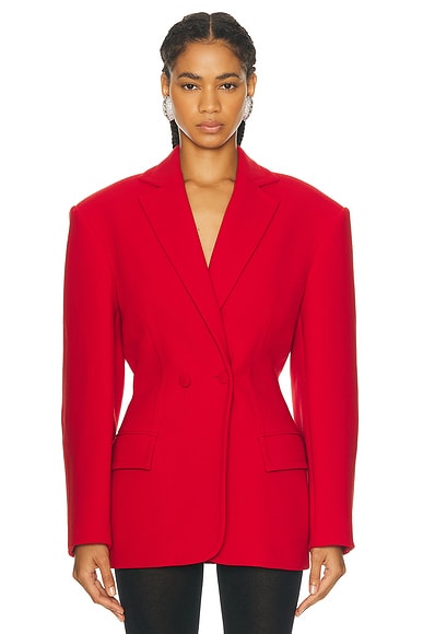Alexander mcqueen red blazer sale