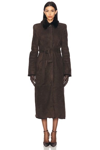 Canada Goose Shelburne Parka With Coyote Fur Trim in Charred Wood FWRD