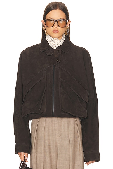 Suede Bomber Jacket