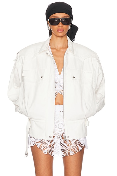 Magda Butrym Oversized Belted Jacket in White