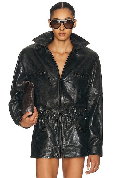 Leather Bomber Jacket