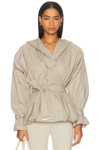 Magda Butrym Belted Trench Jacket in Beige