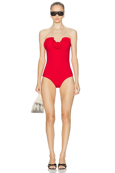 Magda Butrym One Piece Swimsuit in Red | FWRD