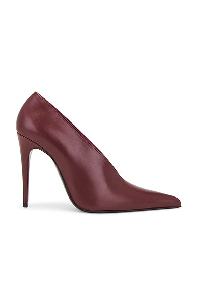 Magda Butrym Leather Pump in Burgundy