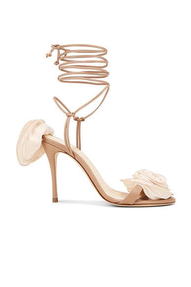 Magda Butrym Flower Sandal in Beige