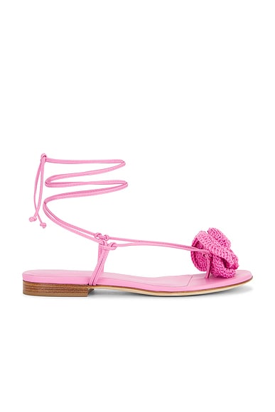 Crochet Flower Flat Sandal