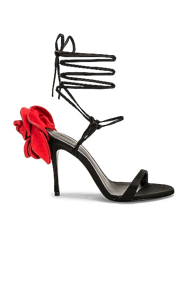 Magda Butrym Flower Sandal in Black | FWRD