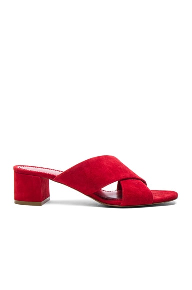 Suede X Strap Heels