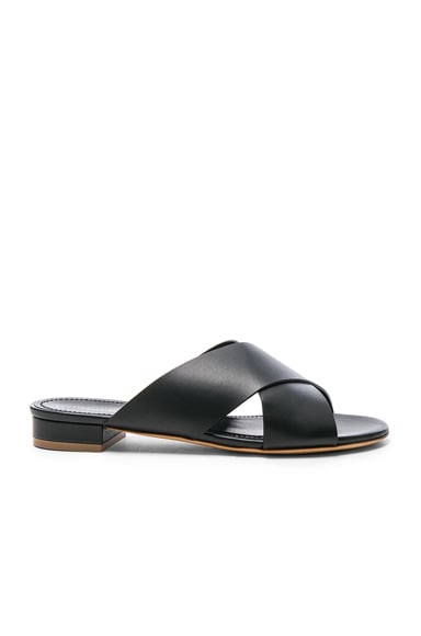 Leather X Strap Sandals