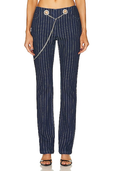 Miaou Tommy Pant in Varsity Pinstripe