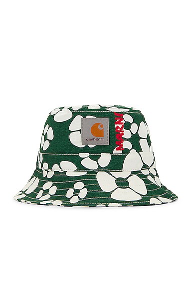 X Carhartt Printed Hat In Forest Green