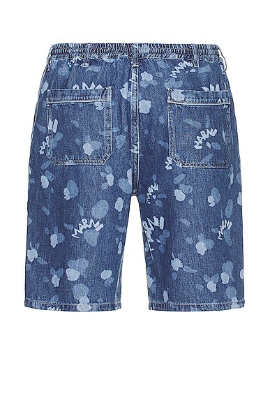 Shop Marni Shorts In Iris Blue