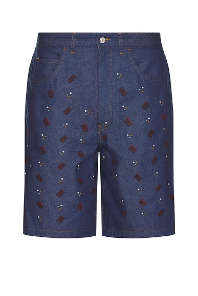 Embellished Denim Shorts