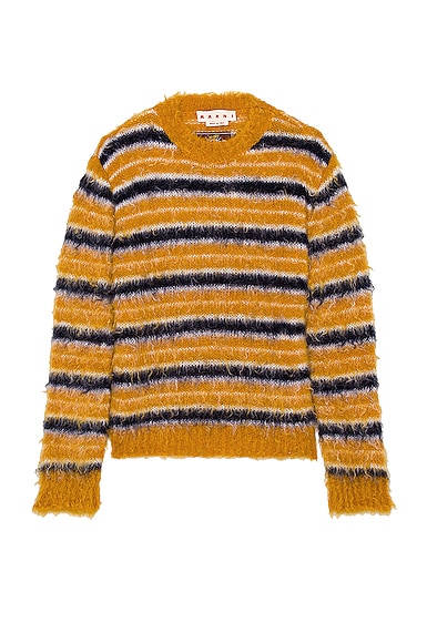 Roundneck Pullover Striped Sweater