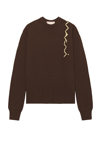 Marni Roundneck Sweater in Moca