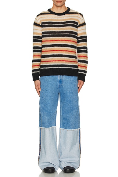 Round Neck Striped Sweater