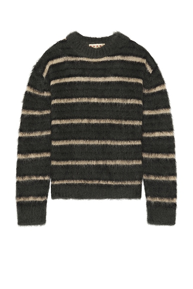 Marni Crew Neck Sweater in Dark Grey