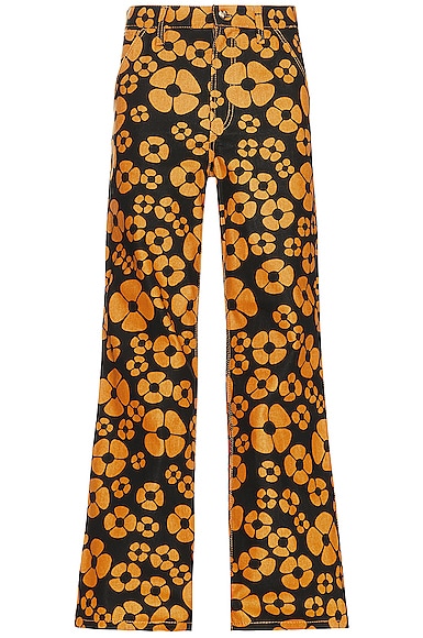 X Carharrt Printed Trouser In Sunflower