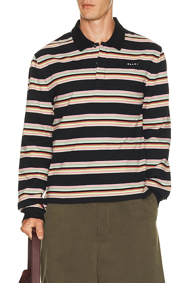 Marni Polo Neck Shirt in Pale Mint