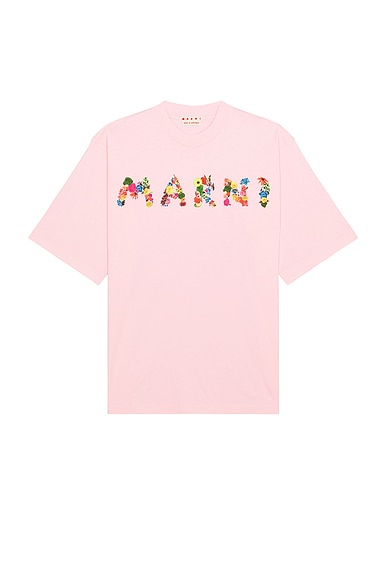 Shop Marni T-shirt In Magnolia