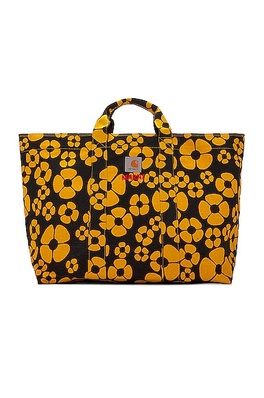 Marni logo-print perforated tote bag - Pink
