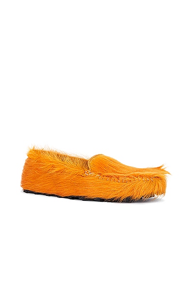 Shop Marni Moccasin Shoe In Pumpkin