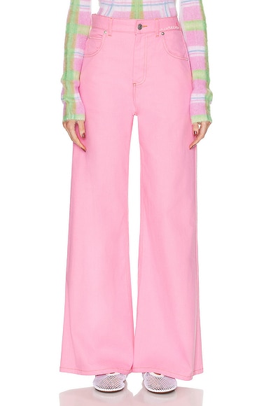 Marni Wide Leg in Pink Clematis