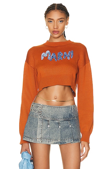 Marni Logo Sweater in Apricot