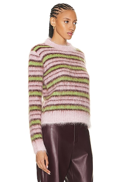 Shop Marni Long Sleeve Sweater In Quartz