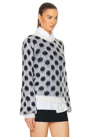 Shop Marni Long Sleeve Sweater In Lily White