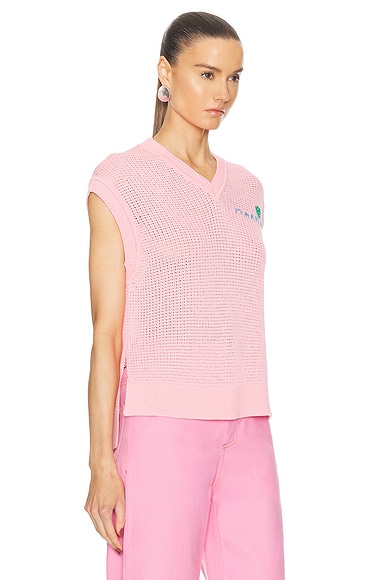 Shop Marni V Neck Sweater In Pink Gummy