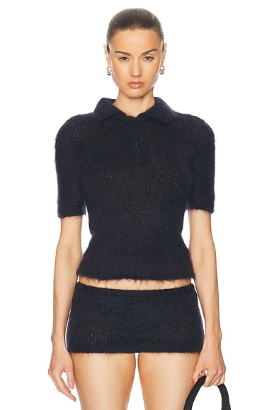 Fuzzy Short Sleeve Sweater