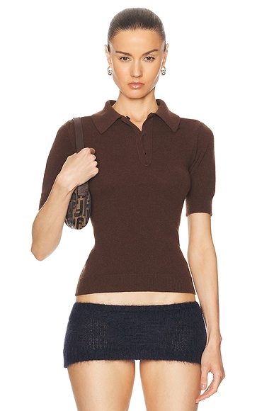 Short Sleeve Polo Sweater