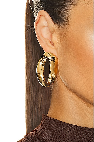Shop Marni Contorted Earring In Gold
