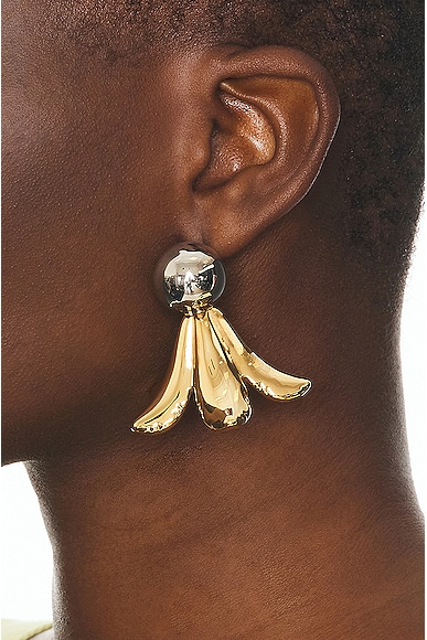 Shop Marni Flower Earring In Gold