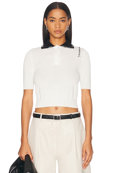 Marni Polo Top in Natural White